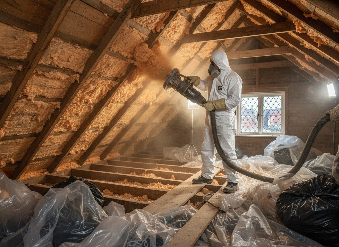 Attic Spray Foam Removal in Plymouth, Devon