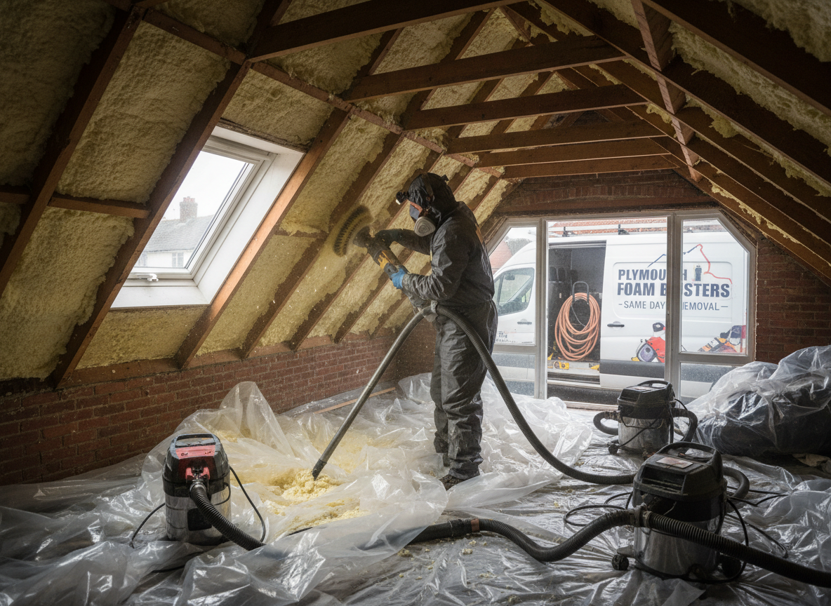 Same Day Spray Foam Removal in Plymouth, Devon
